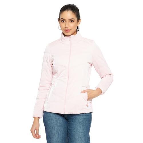 duke stardust women full sleeve jacket (sdz4065_pink_xl)