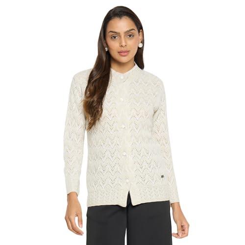 duke stardust women full sleeve round neck cardigan (sds1059r_fawn_s)