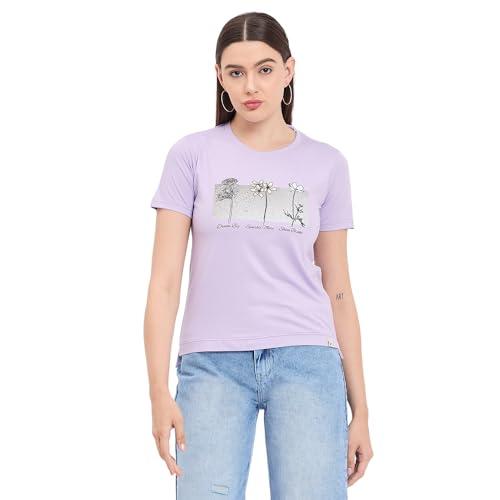 duke stardust women half sleeve top (lfx3286_lavender_l)