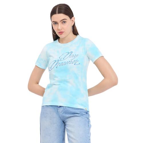 duke stardust women half sleeve top (lfx3289_powder blue_s)