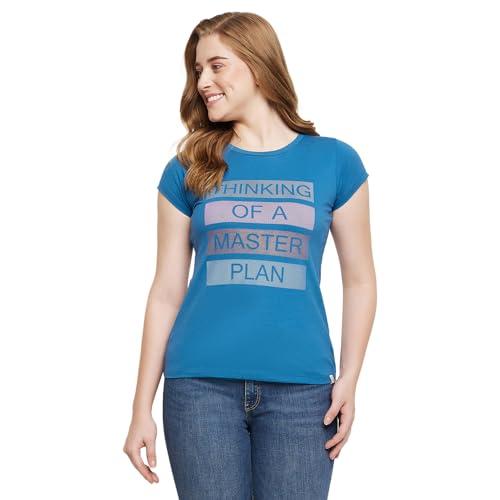 duke stardust women round neck top (lfx102_denim_m)