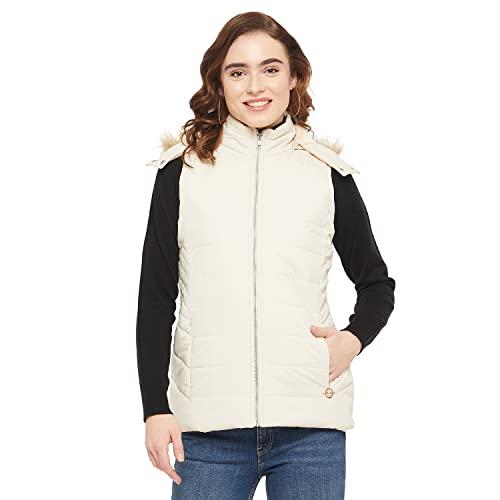 duke stardust women sleeveless jacket (sdz1947_cream_l)