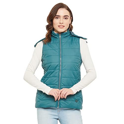 duke stardust women sleeveless jacket (sdz1947_teal_l)