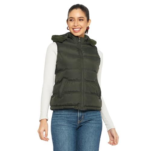 duke stardust women sleeveless jacket (sdz4043_military_xxl)