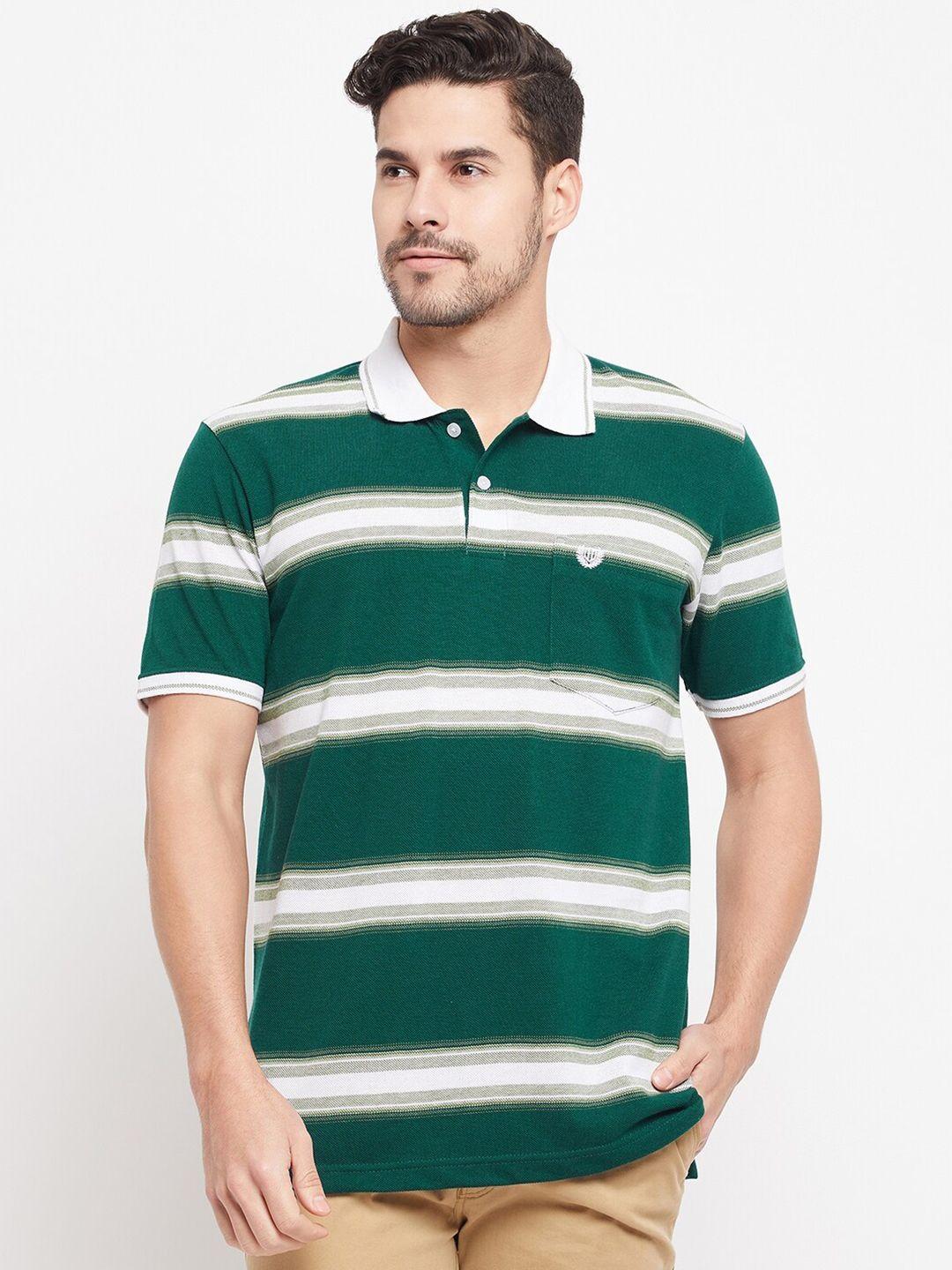 duke striped polo collar cotton slim fit t-shirt