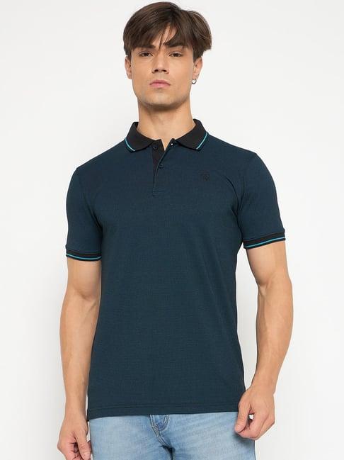 duke teal blue slim fit polo t-shirt