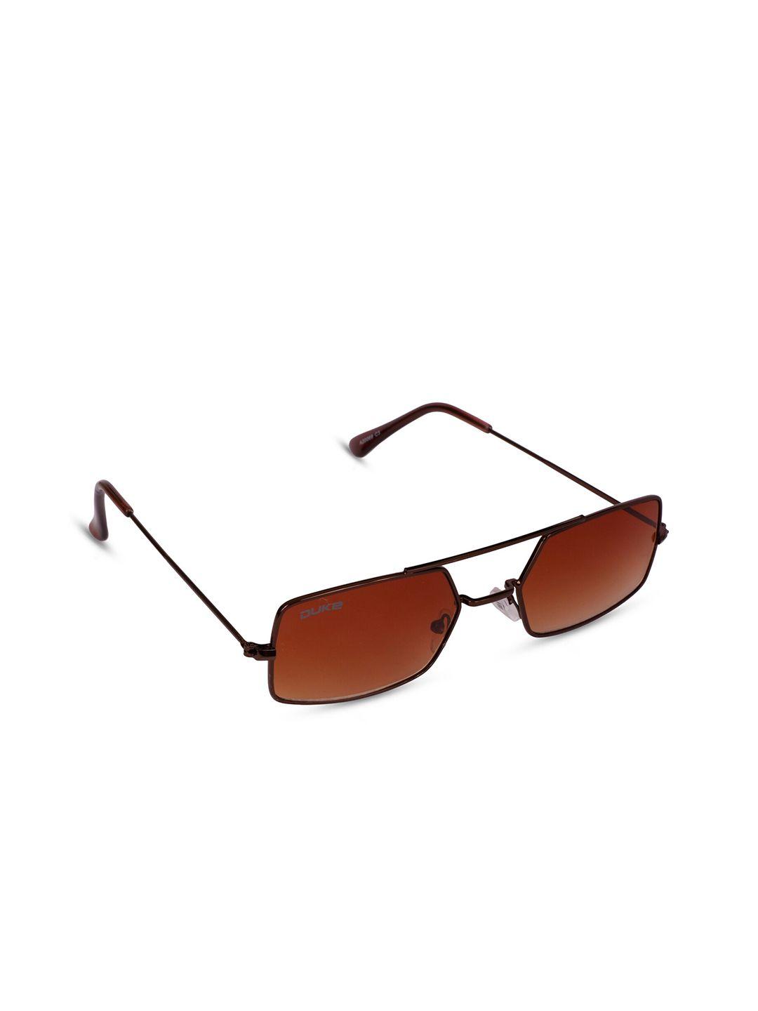 duke unisex brown lens & brown other sunglasses with uv protected lens duke-a20069