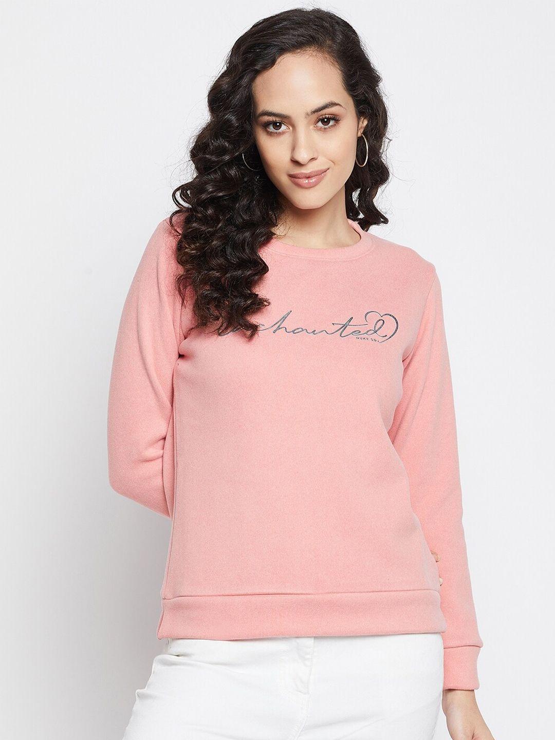 duke women pink printed sweatshirt