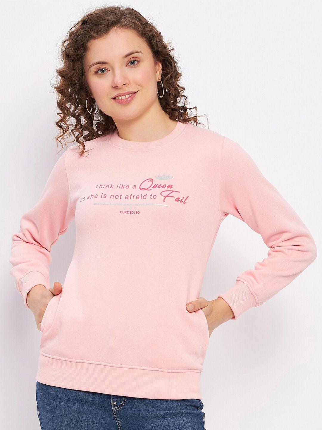 duke women pink printed sweatshirt
