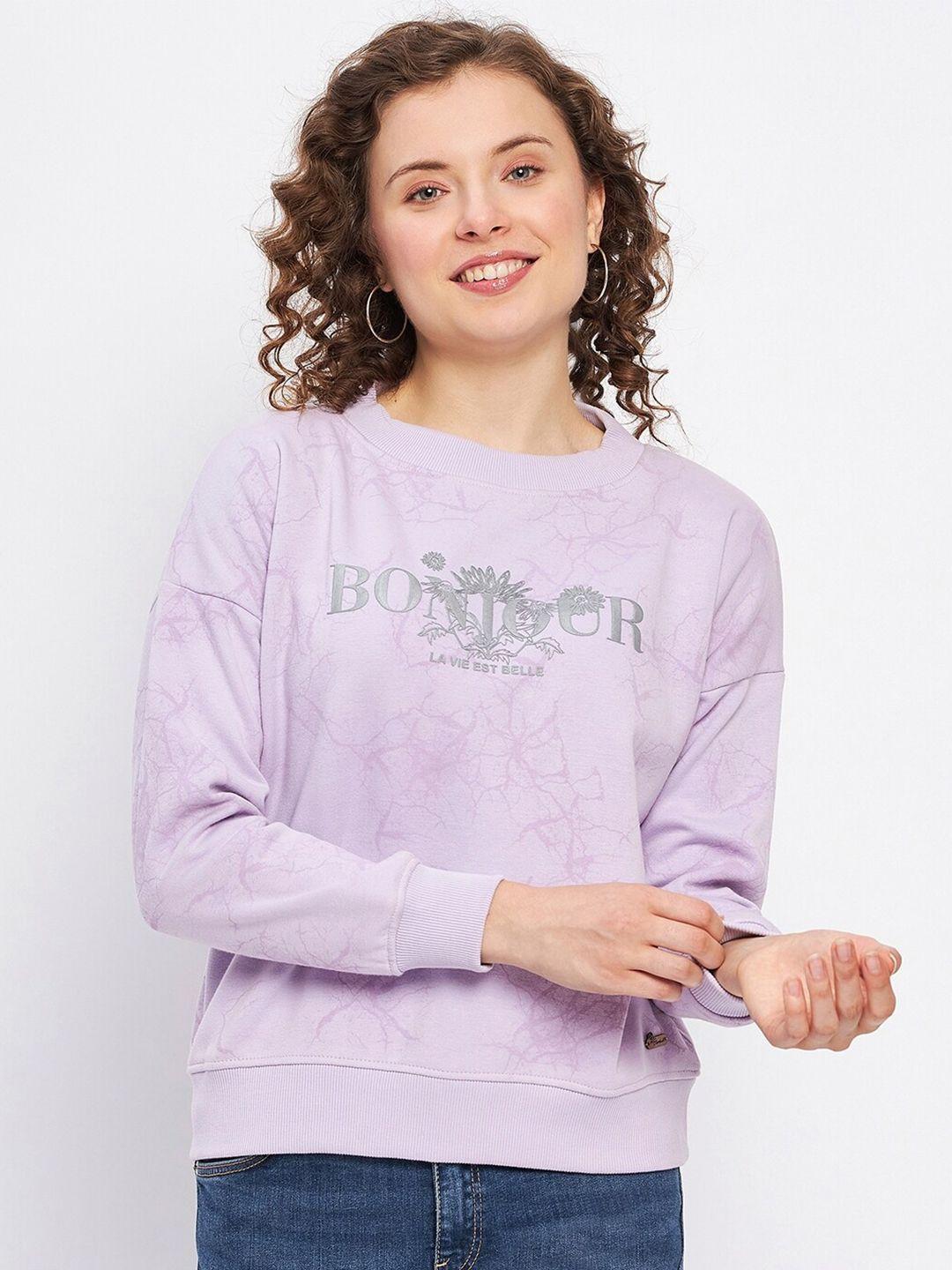 duke women purple printed sweatshirt