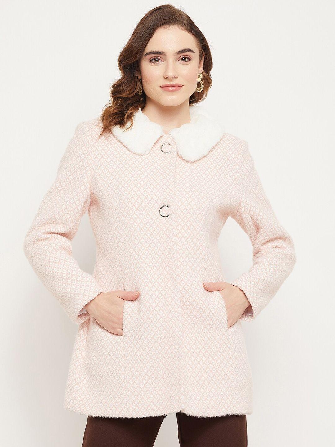 duke women self design single-breasted woolen pea coat