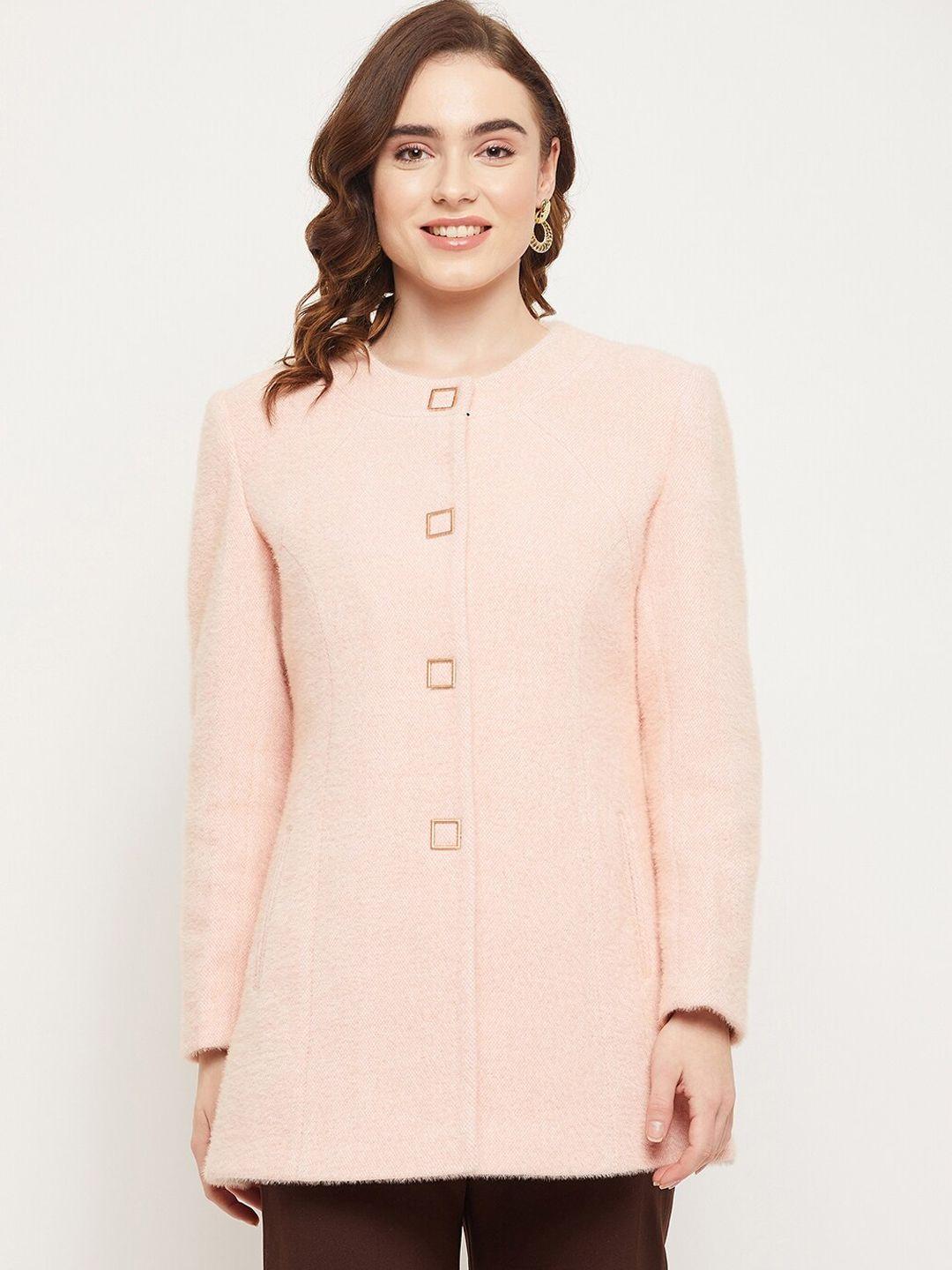 duke women self design single-breasted woolen pea coat