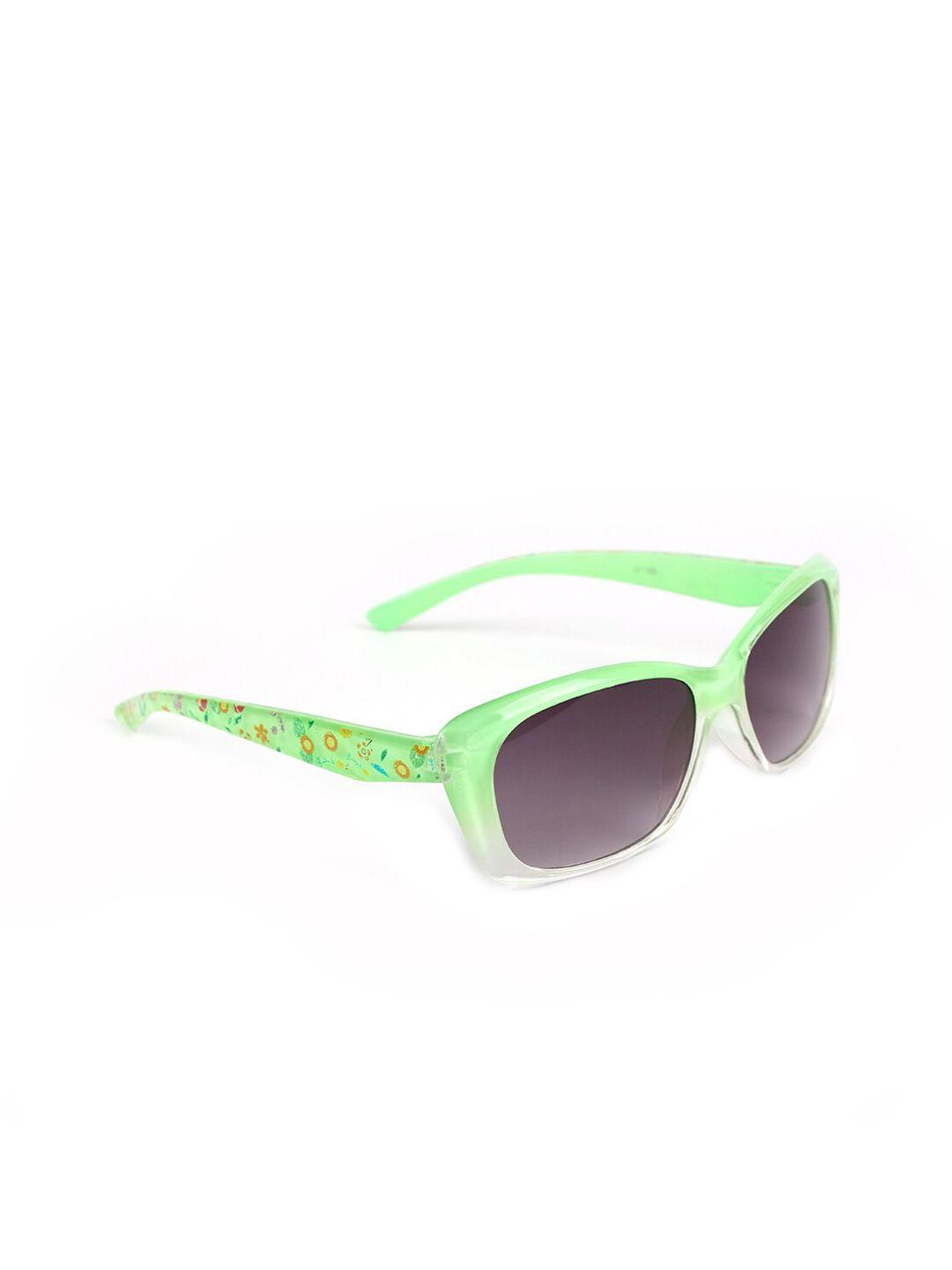 dukiekooky girls black lens & green oval sunglasses with uv protected lens