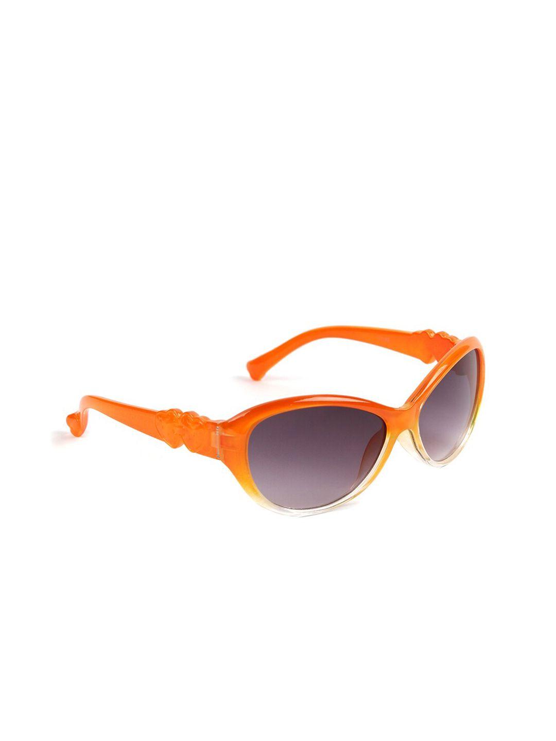 dukiekooky girls black lens & orange oval sunglasses with uv protected lens 900819