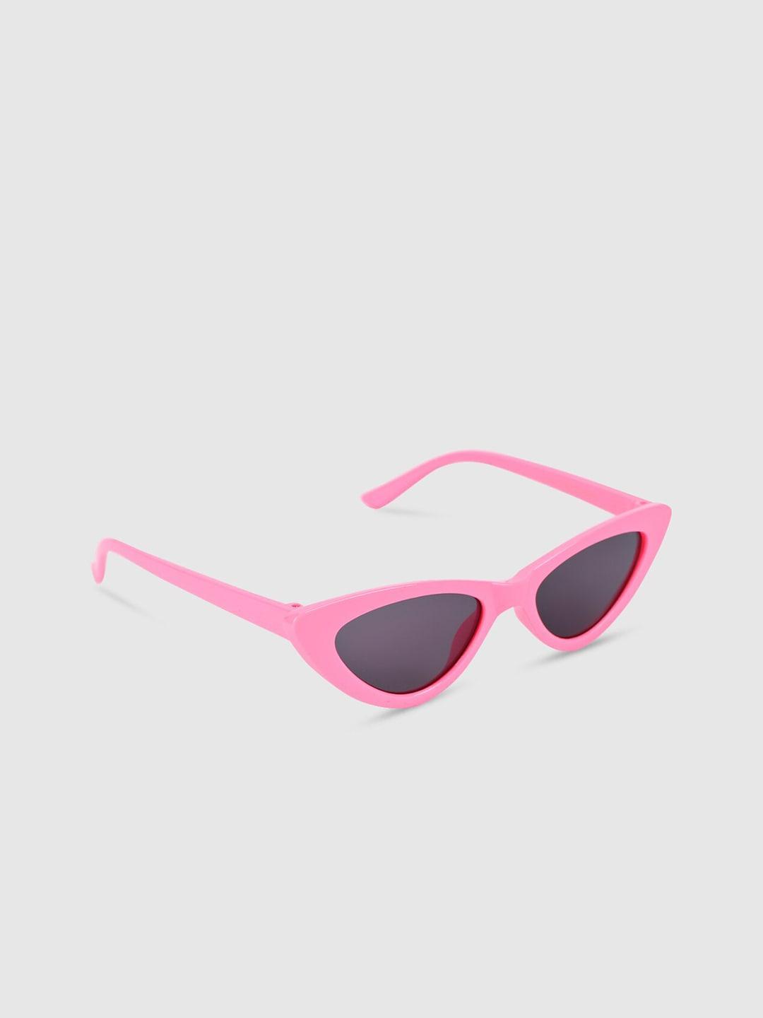 dukiekooky girls black lens & pink cateye sunglasses with uv protected lens
