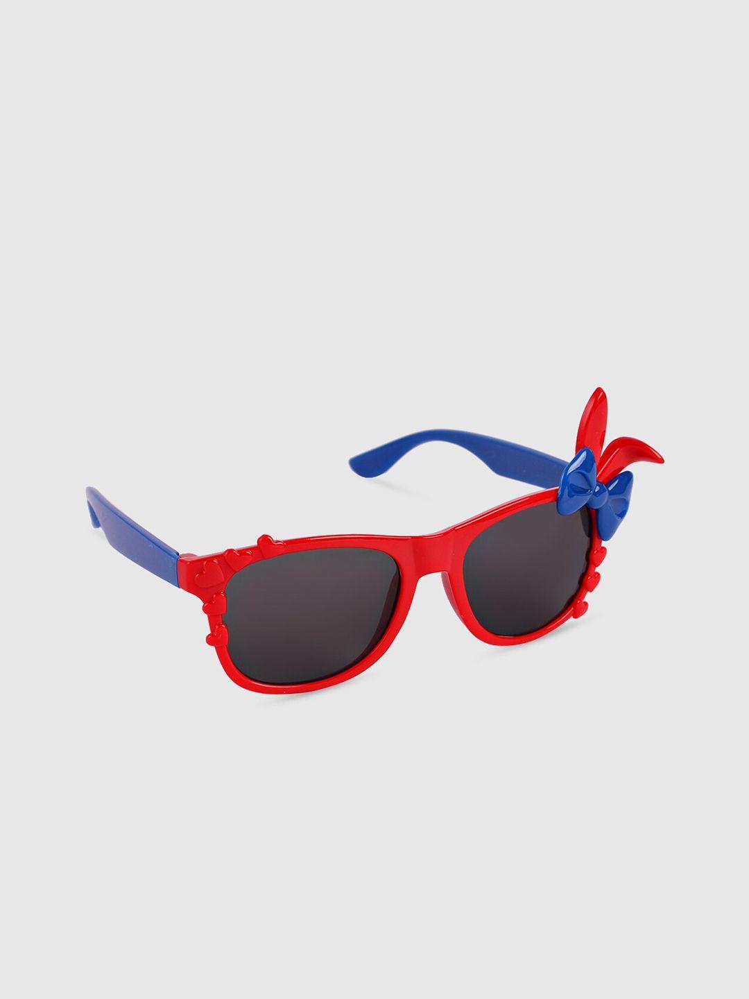 dukiekooky girls black lens & red wayfarer sunglasses with uv protected lens