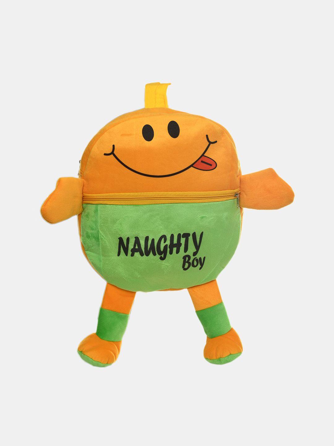 dukiekooky kids yellow & green emoji backpack