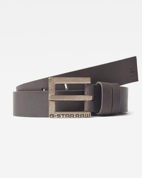 duko leather belt with buckle closure
