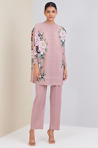 dull-pink-polyester-co-ord-set