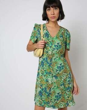 duna printed shift dress