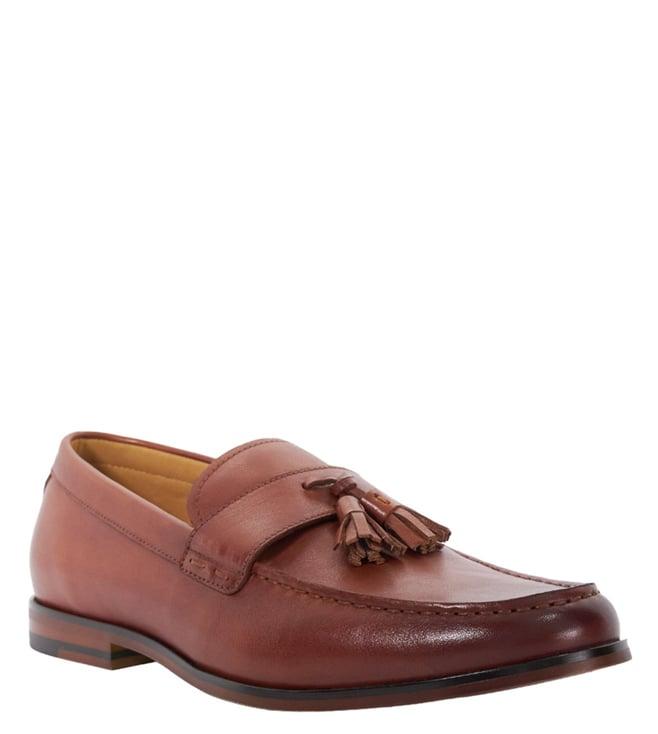 dune london men's blaikes tan moccasins