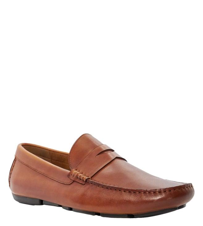 dune london men's bradlay tan loafers