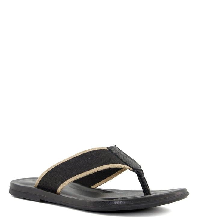 dune london men's intent black thong sandals