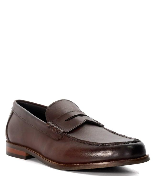 dune london men's simsonn brown loafers