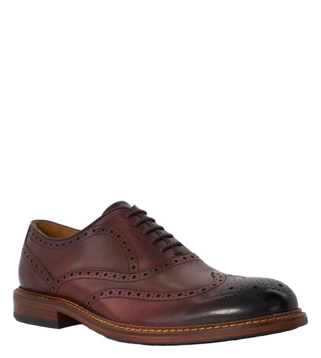 dune london men's solihull bordo brogue shoes