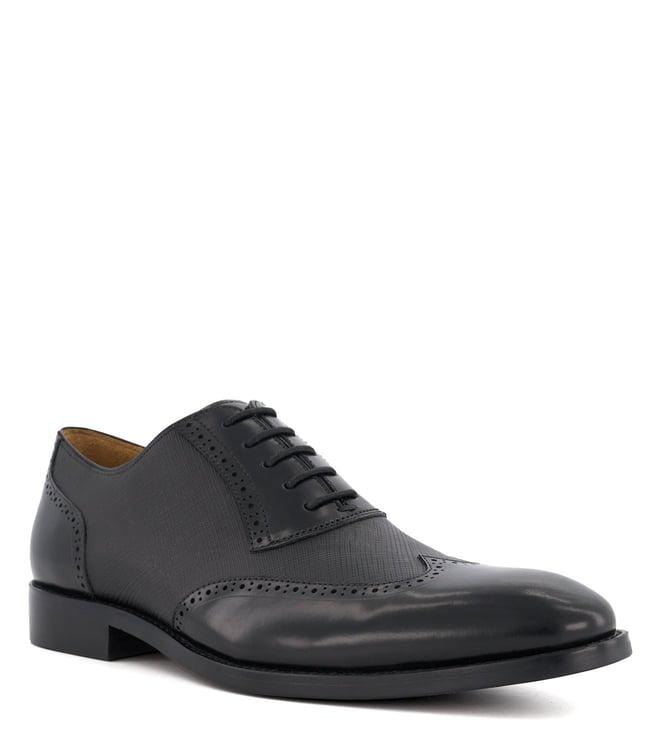 dune london men's stuttgart black oxford shoes