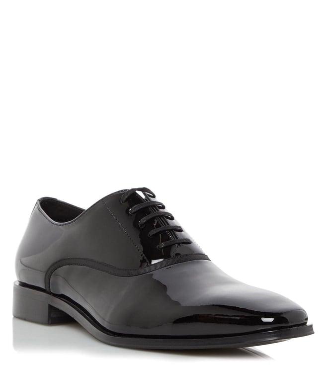 dune london men's swan black oxford shoes