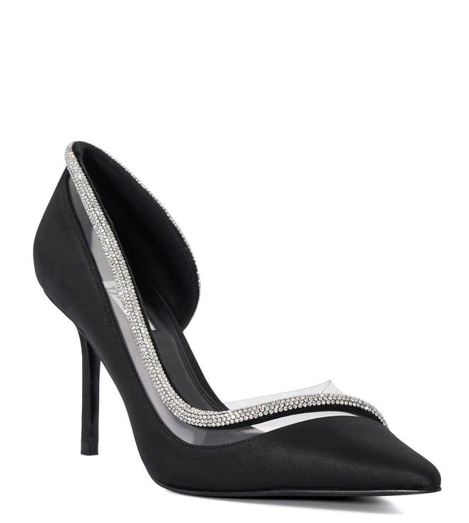 dune london women's carabelle black d'orsay stilettos