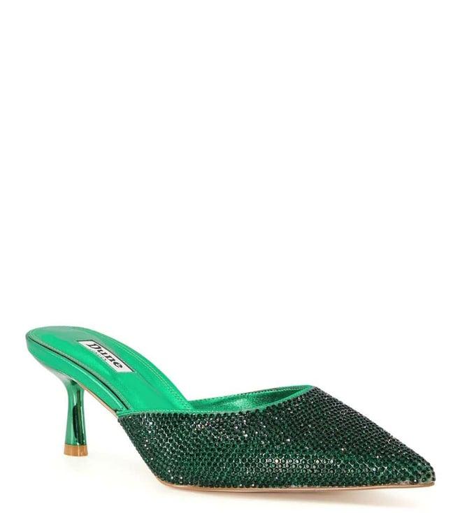 dune london women's conquer green mules