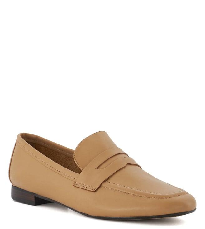 dune london women's gianetta camel loafers