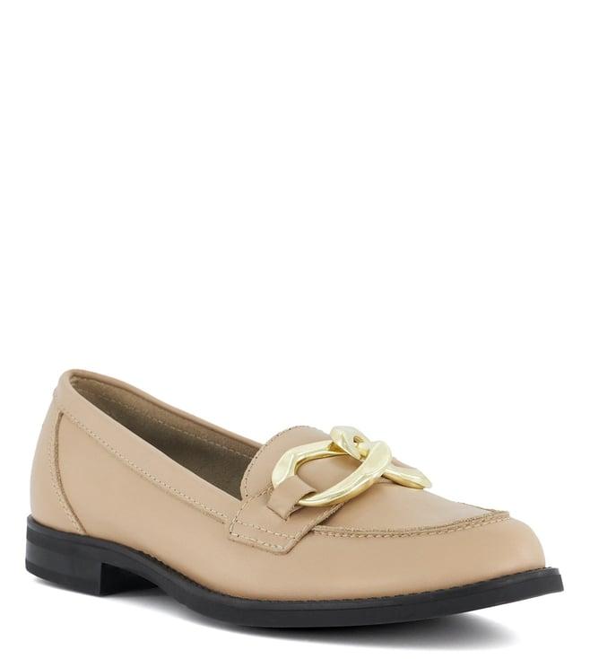 dune london women's goddess camel loafers