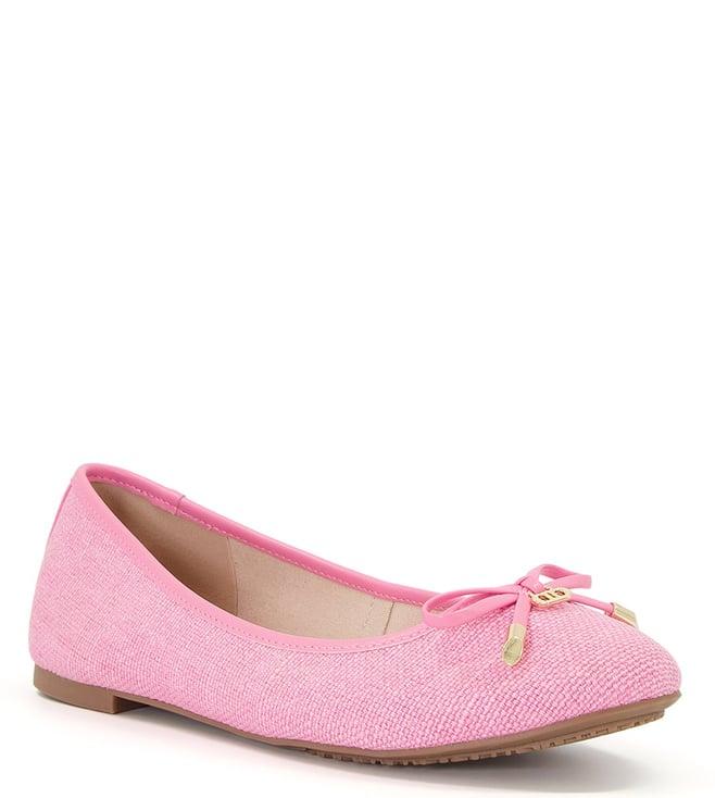 dune london women's harping pink ballerinas