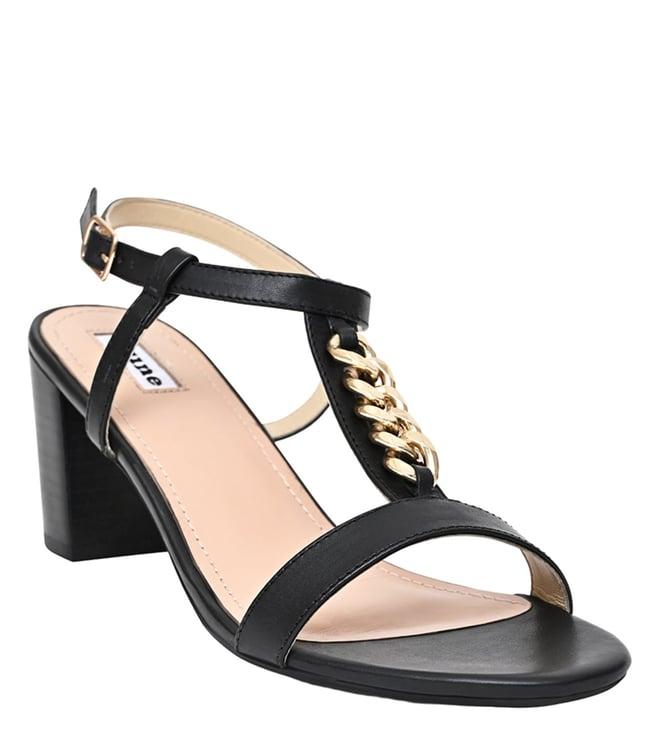 dune london women's jassmine black back strap sandals