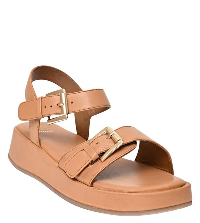 dune london women's lolita tan ankle strap wedges