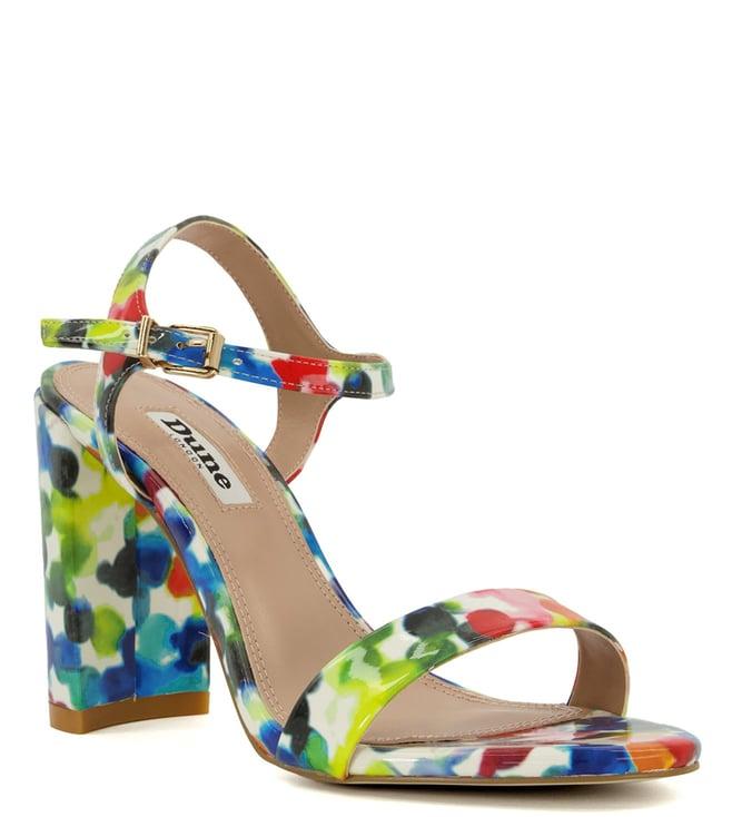 dune london women's marshal printed multi ankle strap sandals