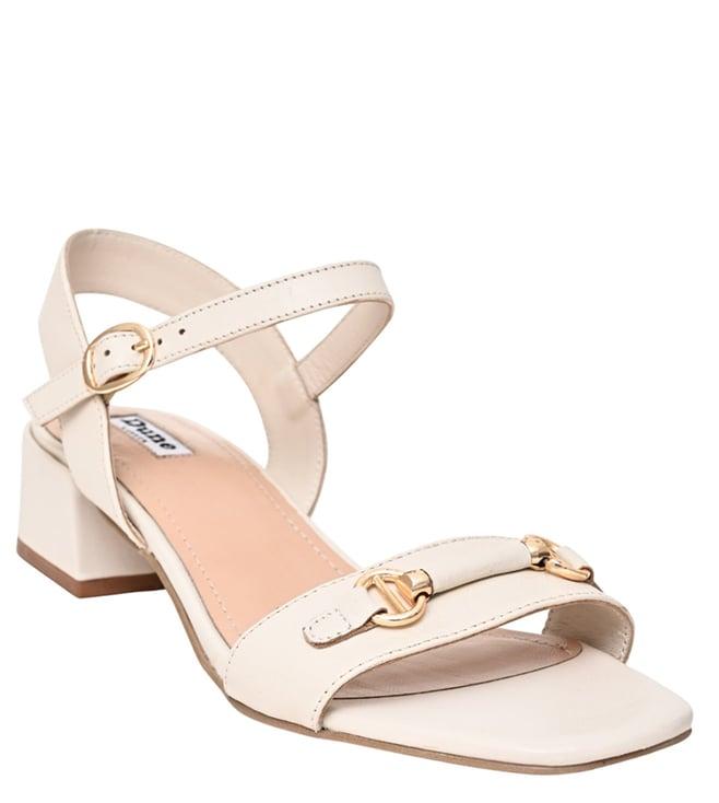 dune london women's nettle white ankle strap sandals