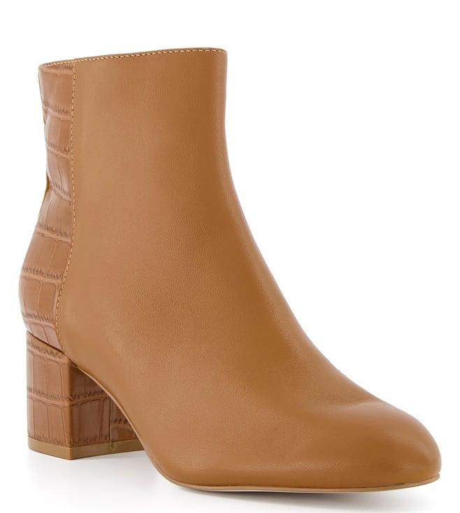 dune london women's oleah camel boots (animal attack)