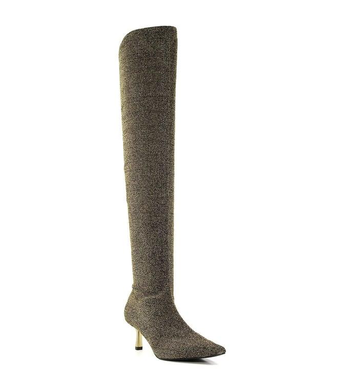 dune london women's spell gold boots