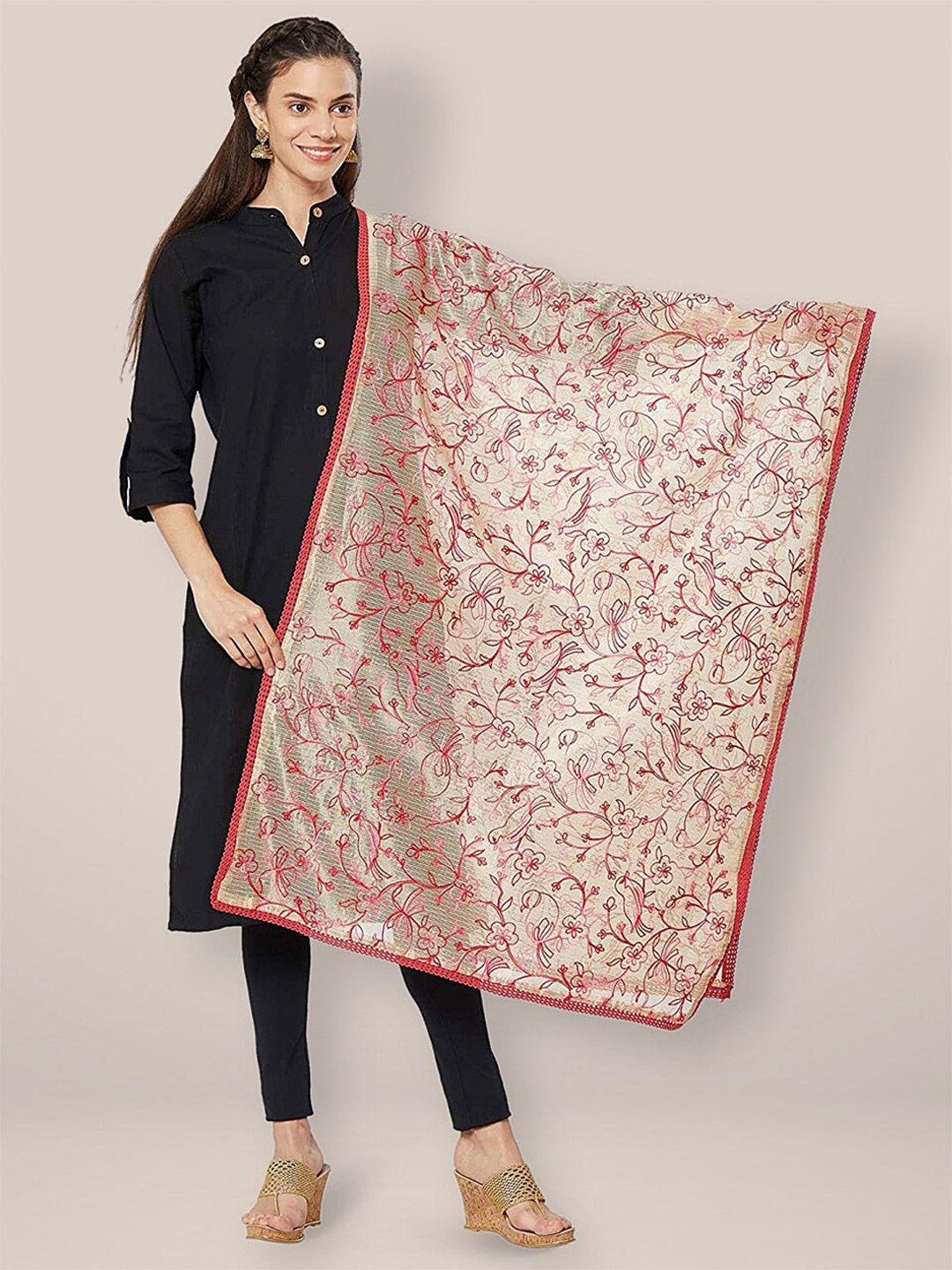 dupatta bazaar embroidered cotton silk dupatta with thread work