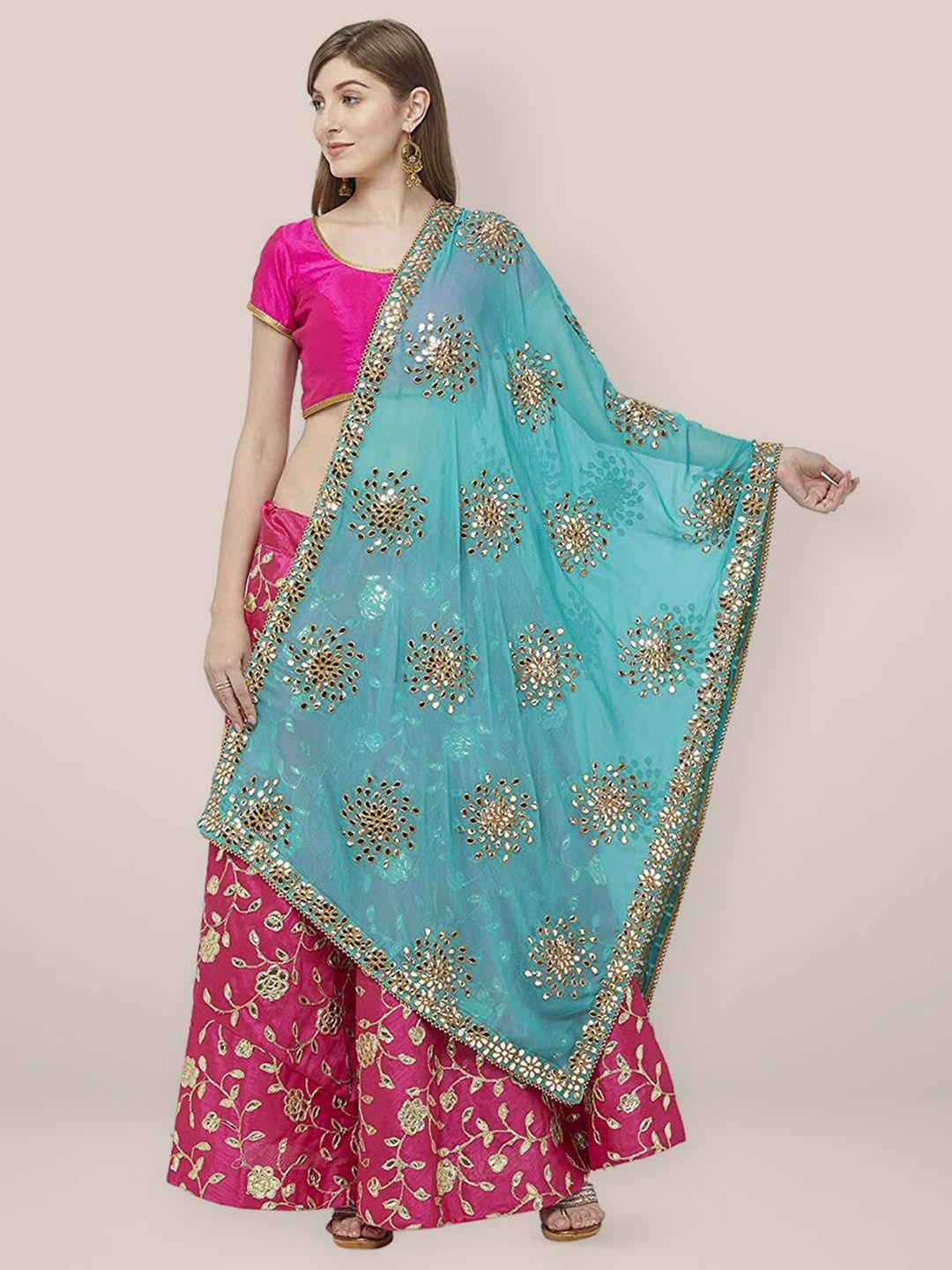 dupatta bazaar  embroidered dupatta with gotta patti