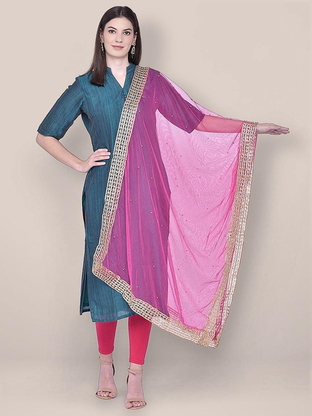 dupatta bazaar ethnic motifs embroidered net dupatta with beads and stones