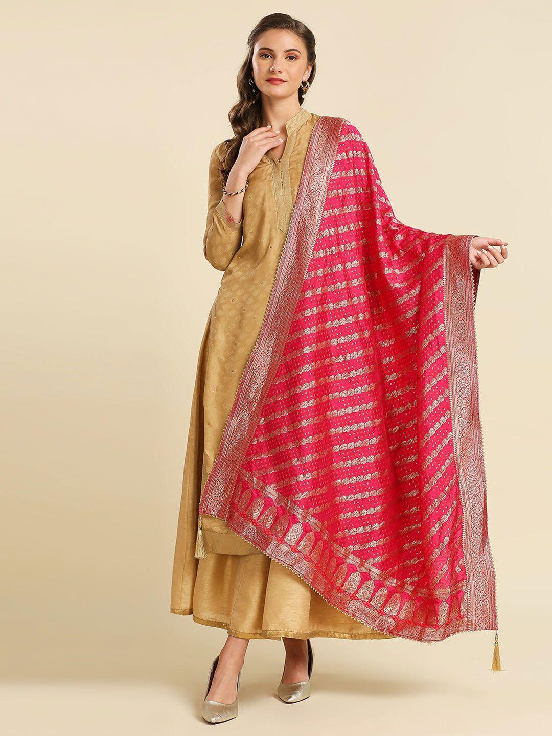 dupatta bazaar ethnic motifs woven design zari banarasi dola silk dupatta