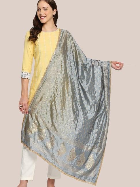 dupatta bazaar grey zari work dupatta