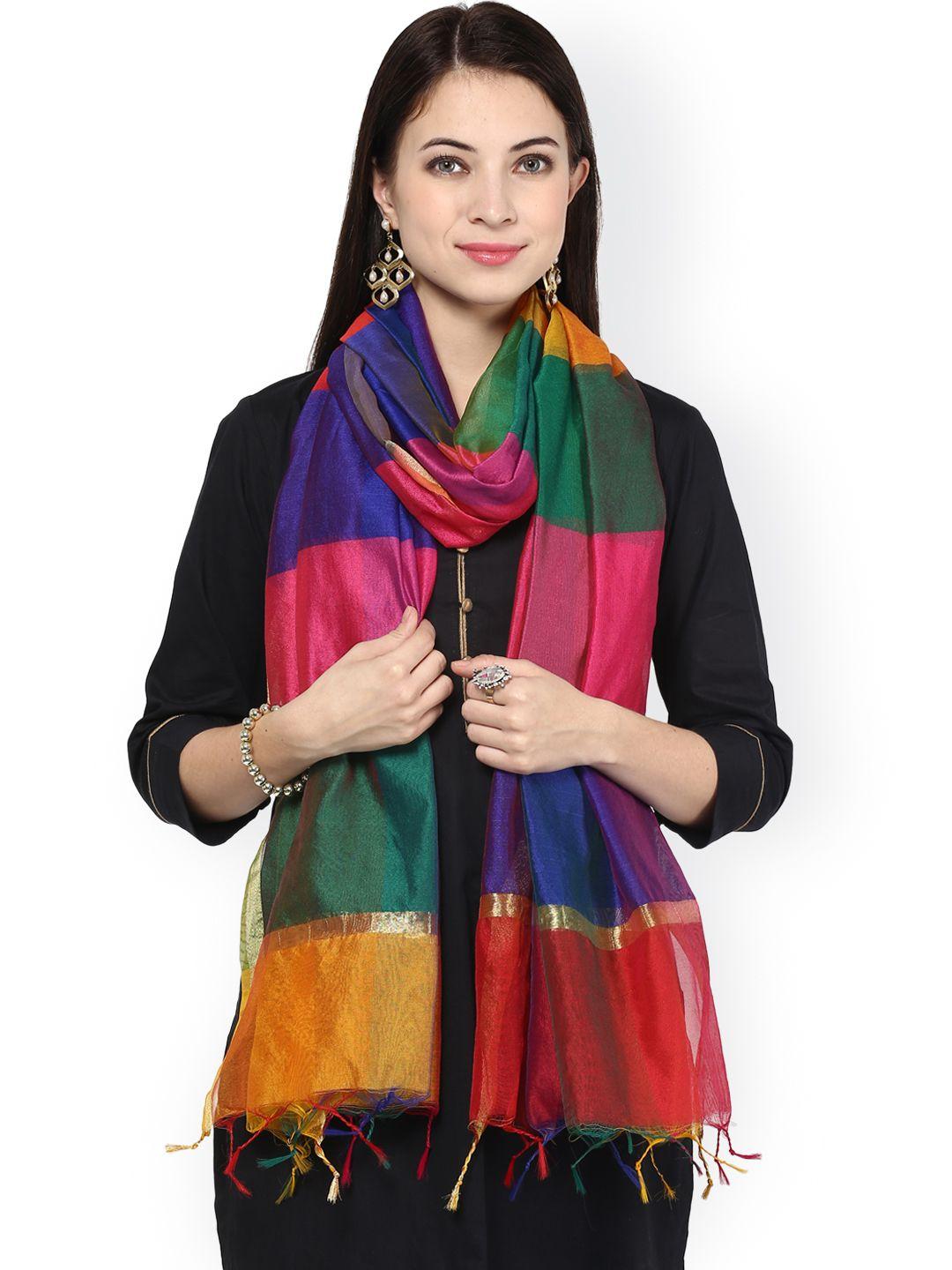 dupatta bazaar multicoloured striped silk dupatta