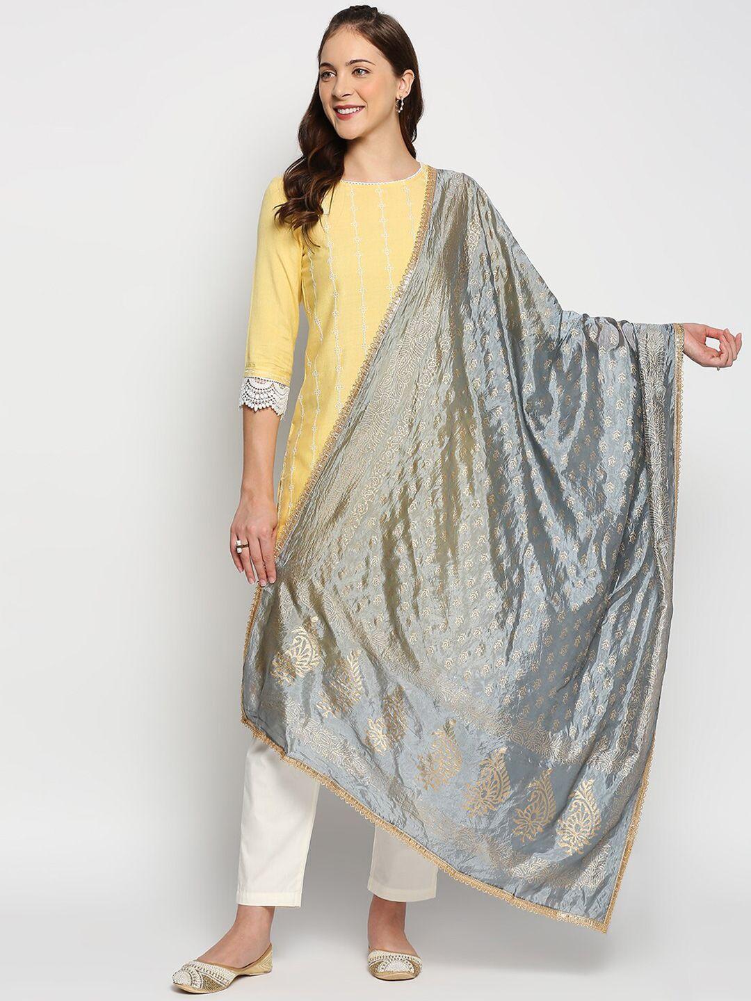 dupatta bazaar printed khari print silk dupatta with zari
