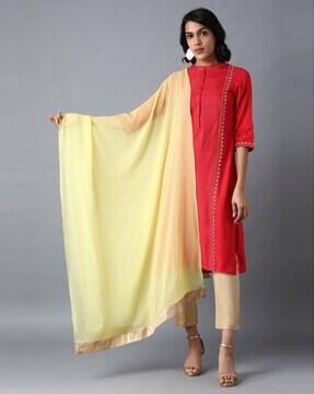 dupatta with contrast border